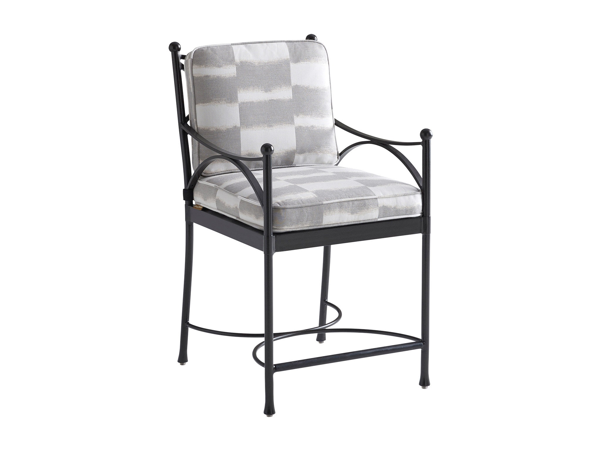 Tommy Bahama Pavlova Outdoor Lounge Chair in Textured Graphite/Printed Cushion 